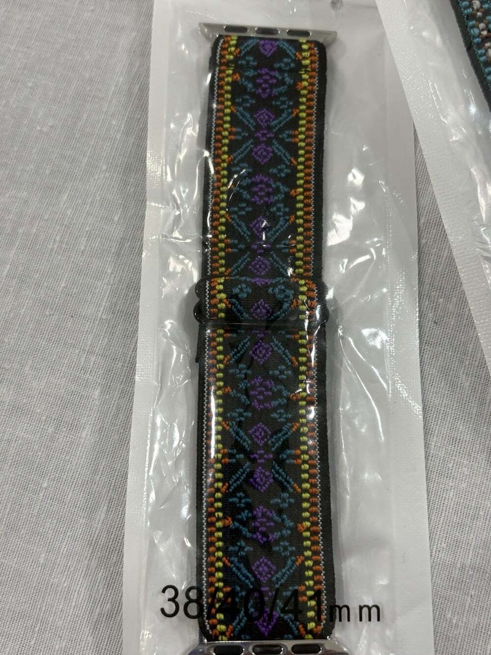 Watch Bands For Apple Watch Elastic Adjustable Blue Black Multicolored 38-40MM - Picture 2 of 6